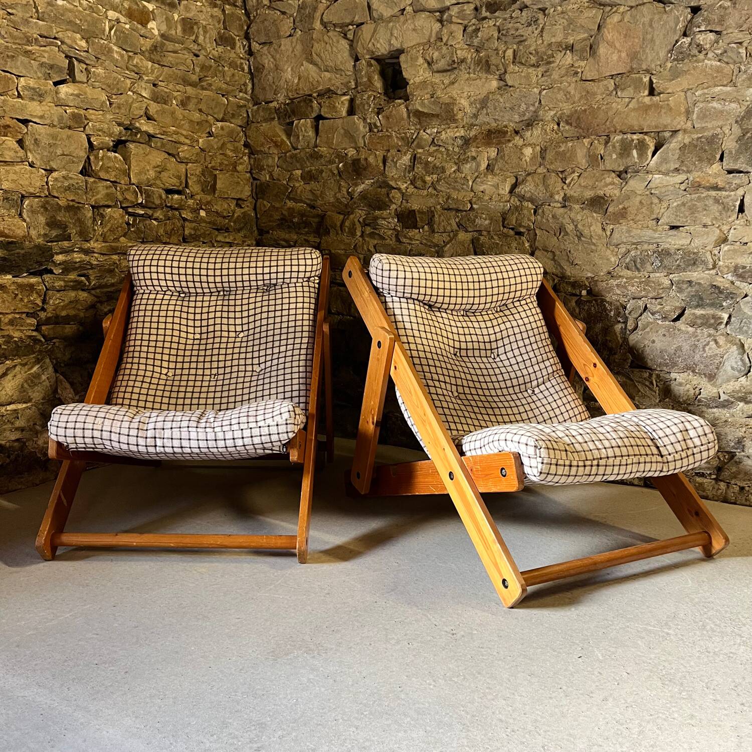 Pair of Kon Tiki armchairs by Gillis Lundgren for Ikea
