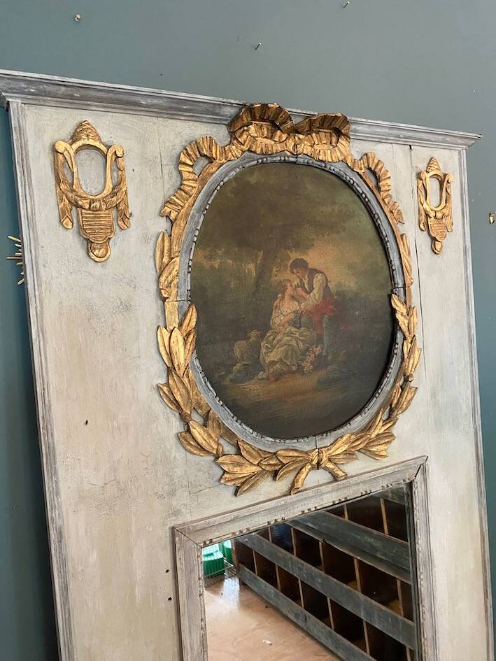 19th-century trumeau mirror