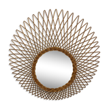 Vintage rattan mirror 60s