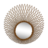 Vintage rattan mirror 60s