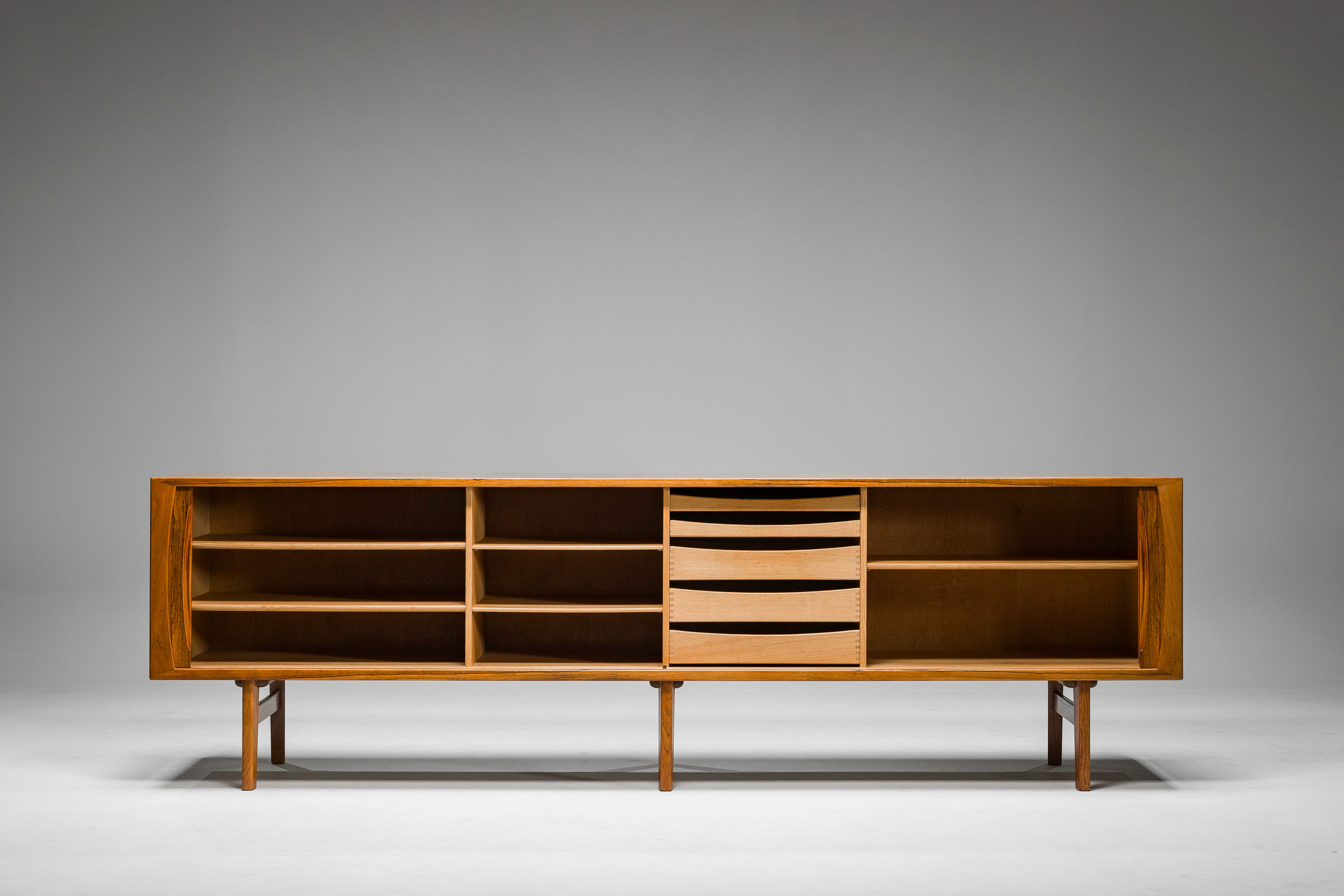 Large Rosewood Sideboard by Henning Kjaernulf for Bruno Hansen, 1950s