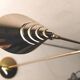 Floor lamp reading light fase 80s gold
