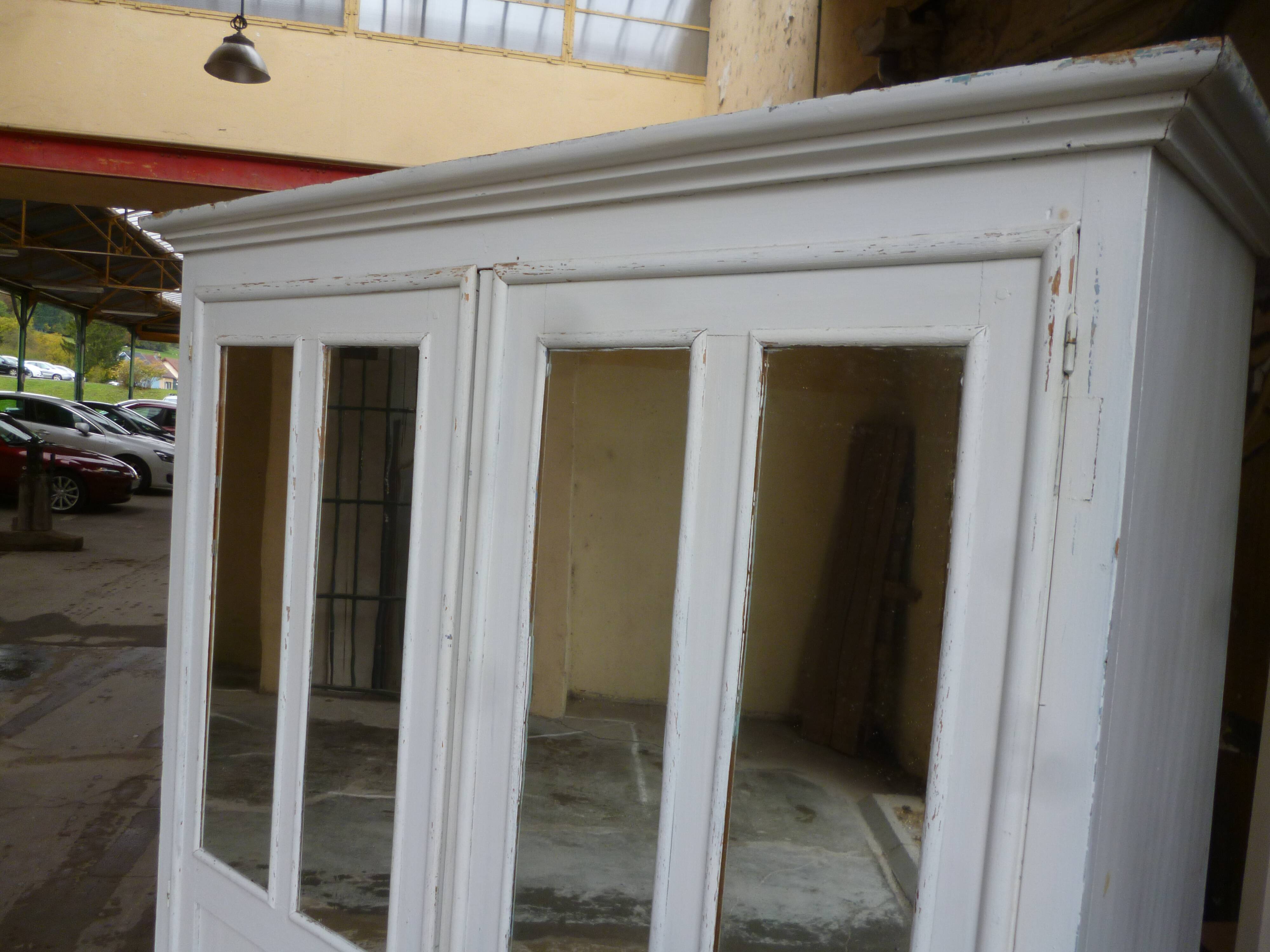 Old white patina workshop cabinet