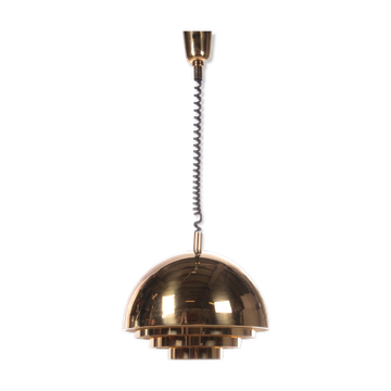 Vintage brass hanging lamp by Vereinigte Werkstatten Collection, 1960