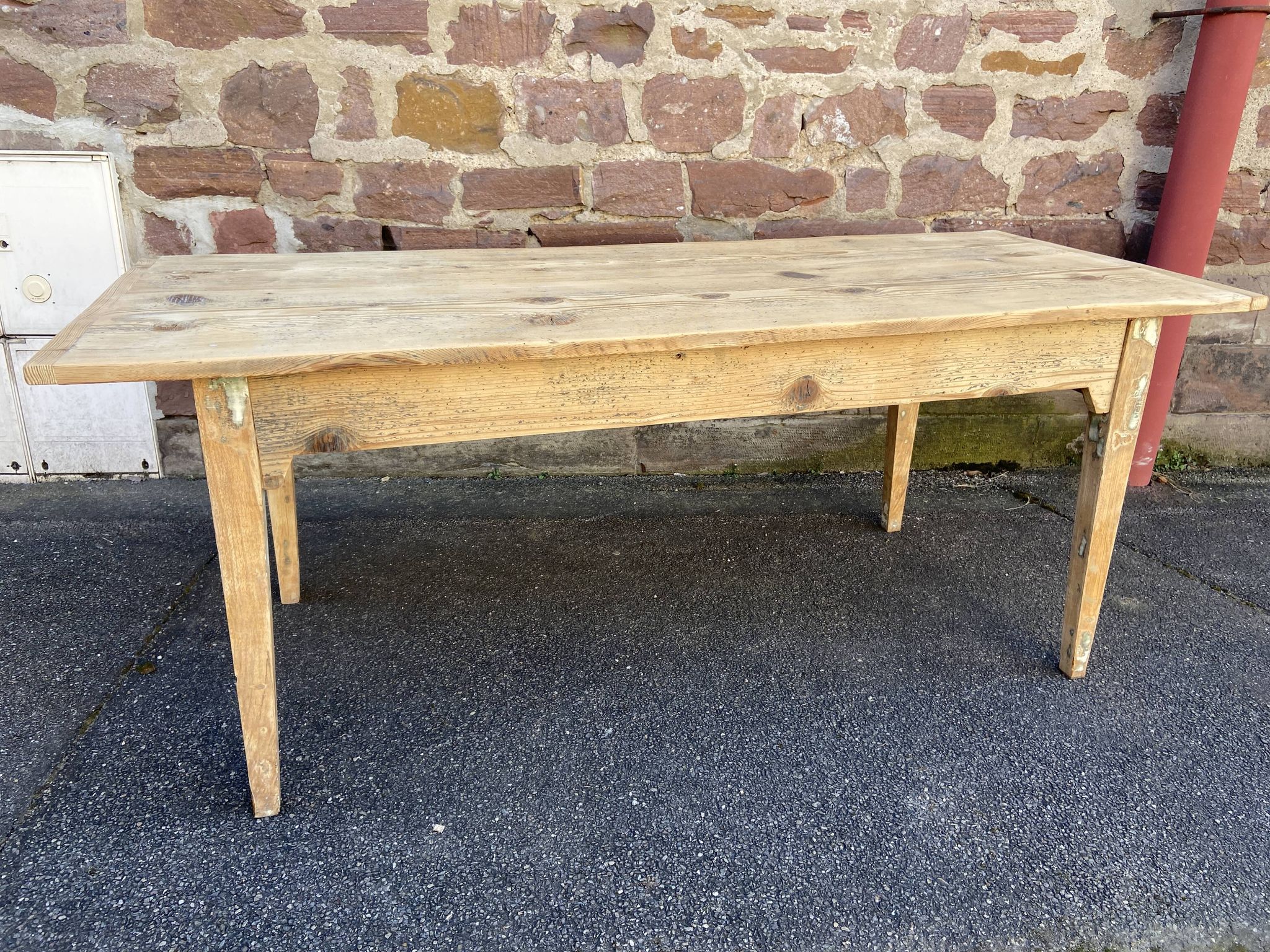 large farmhouse table Alsace 190cm fir 1900