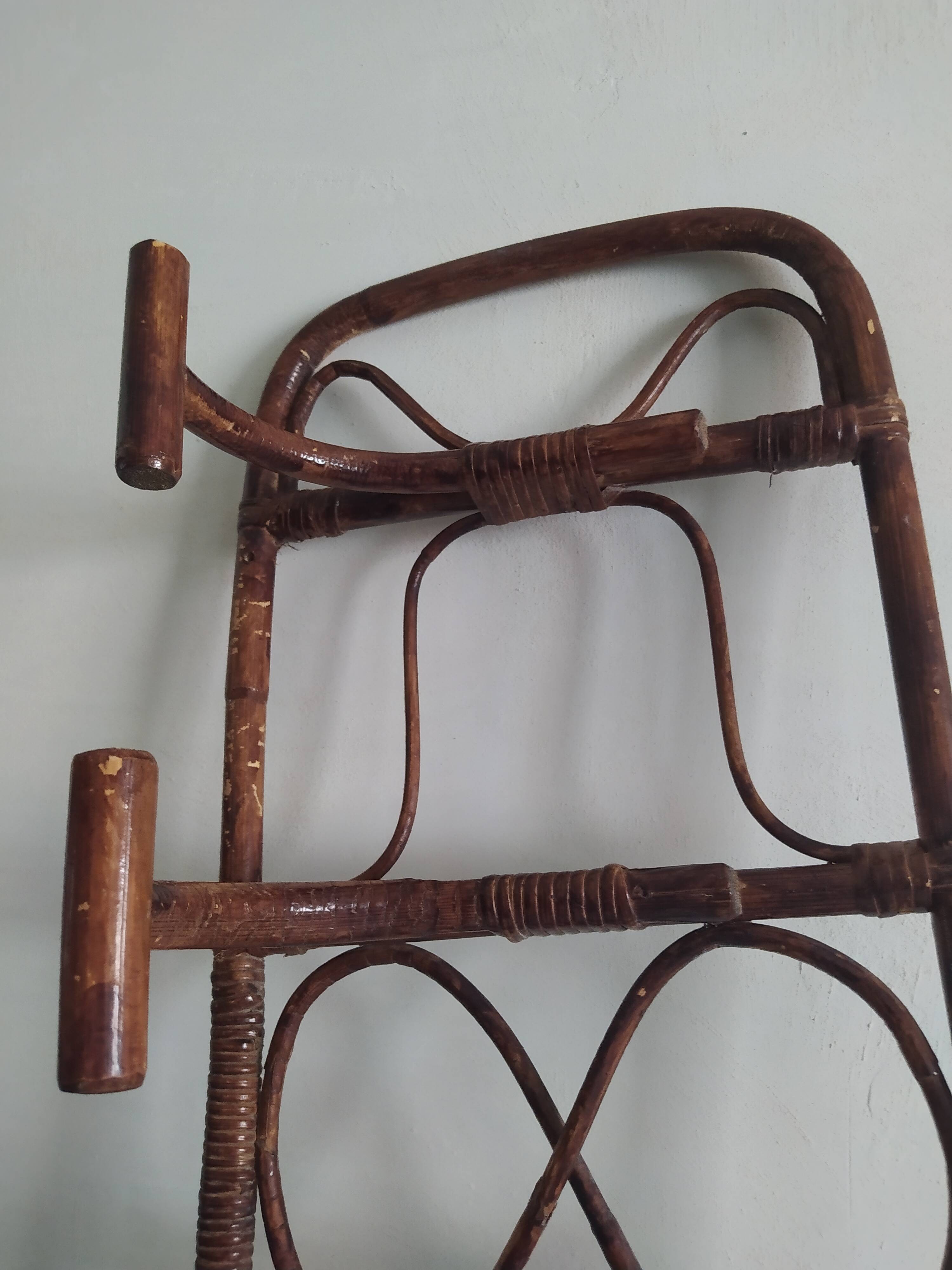 Vintage bamboo coat hanger