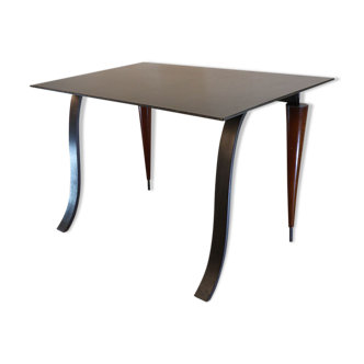Minimalist desk in steel and wood