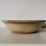 saladier , bol en grès marron grès du marais , années 70