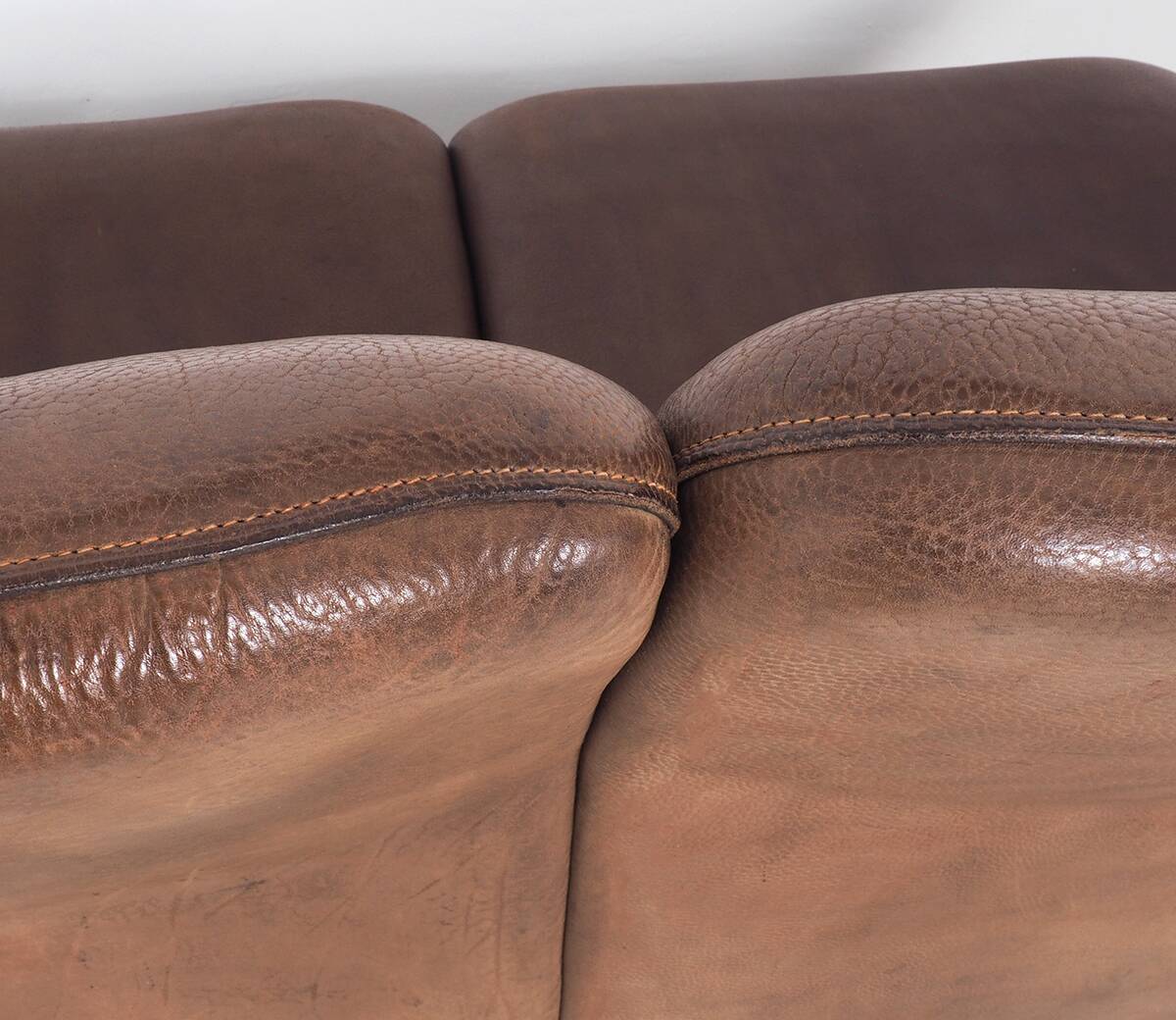 De Sede Brown Leather Ds 50 Sofa, 1970s