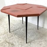 Canteen table from the 70s in resin and metal