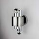 Space age 2-light wall sconce, chromed metal, Italy, 1970s