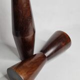 Paire de vases design en bambou, vintage, années 80, 30 cm
