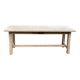 Table de ferme extensible rénovée en chêne brut 300cm pieds sculptés
