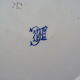 8 plates 160223 gien blue flowers 4 flat & 4 hollow