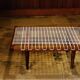 Vintage natural beech coffee table by georges adrien tigien 1950