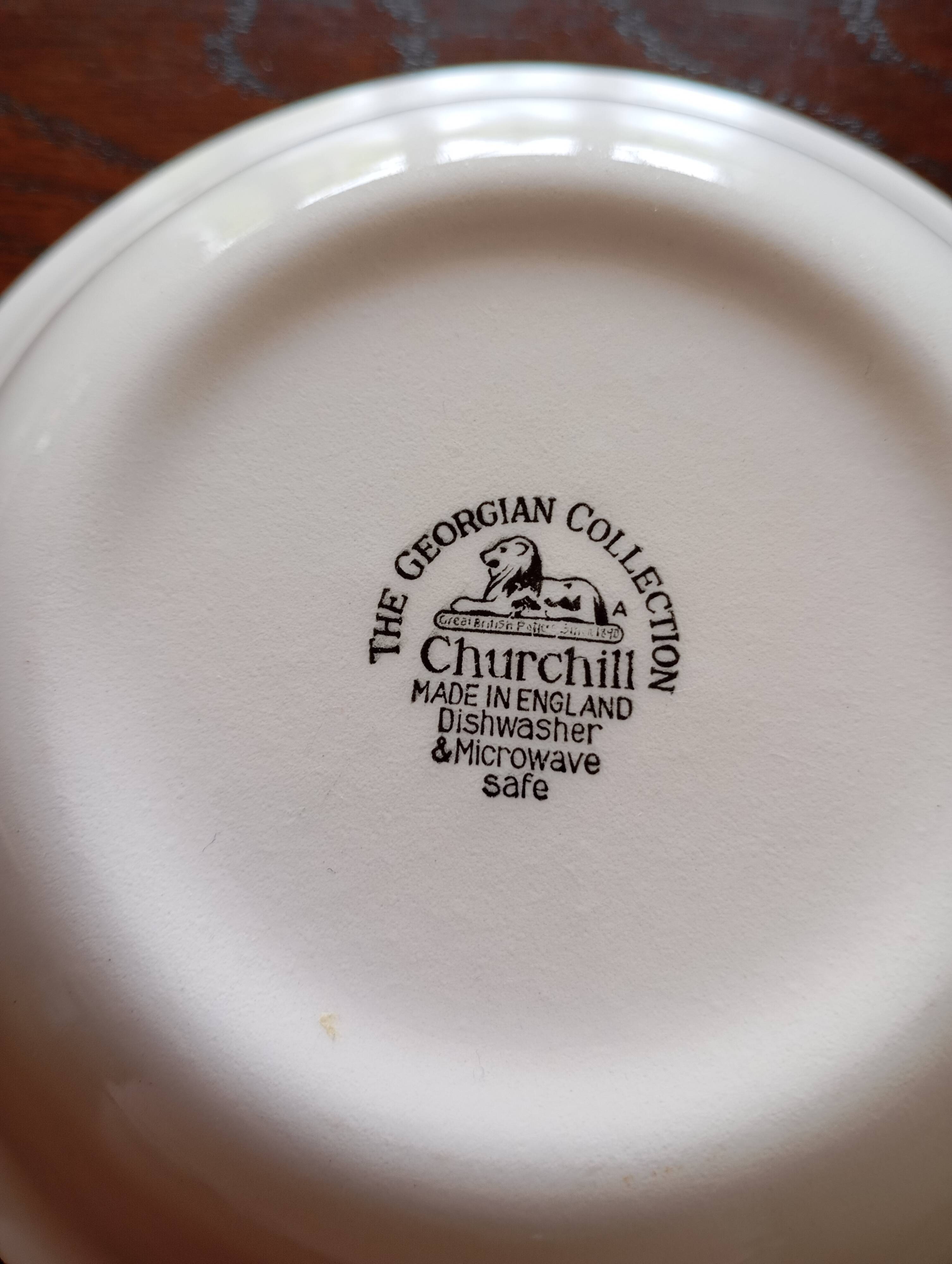 6 English Churchill bowls "The Georgian Collection"