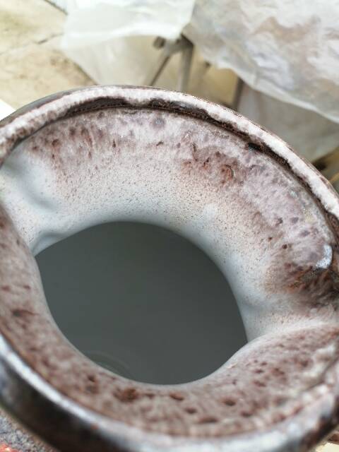 Large stoneware amphora jug vase 1960