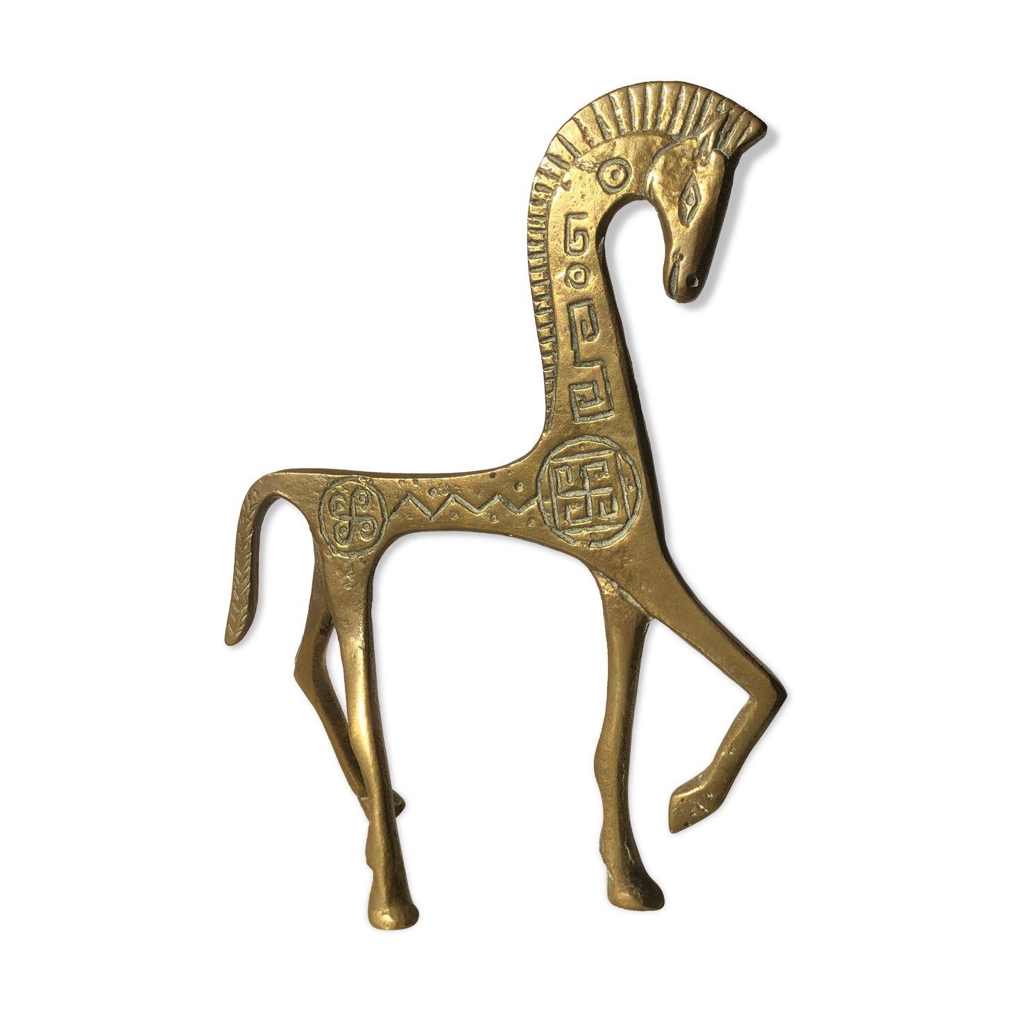 Greek horse in bronze