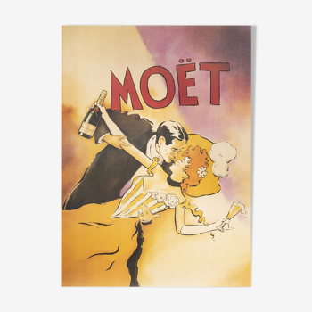 Poster couple Moët Champagne