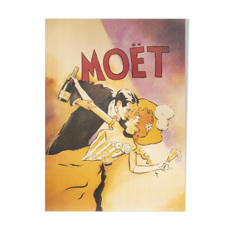 Poster couple Moët Champagne