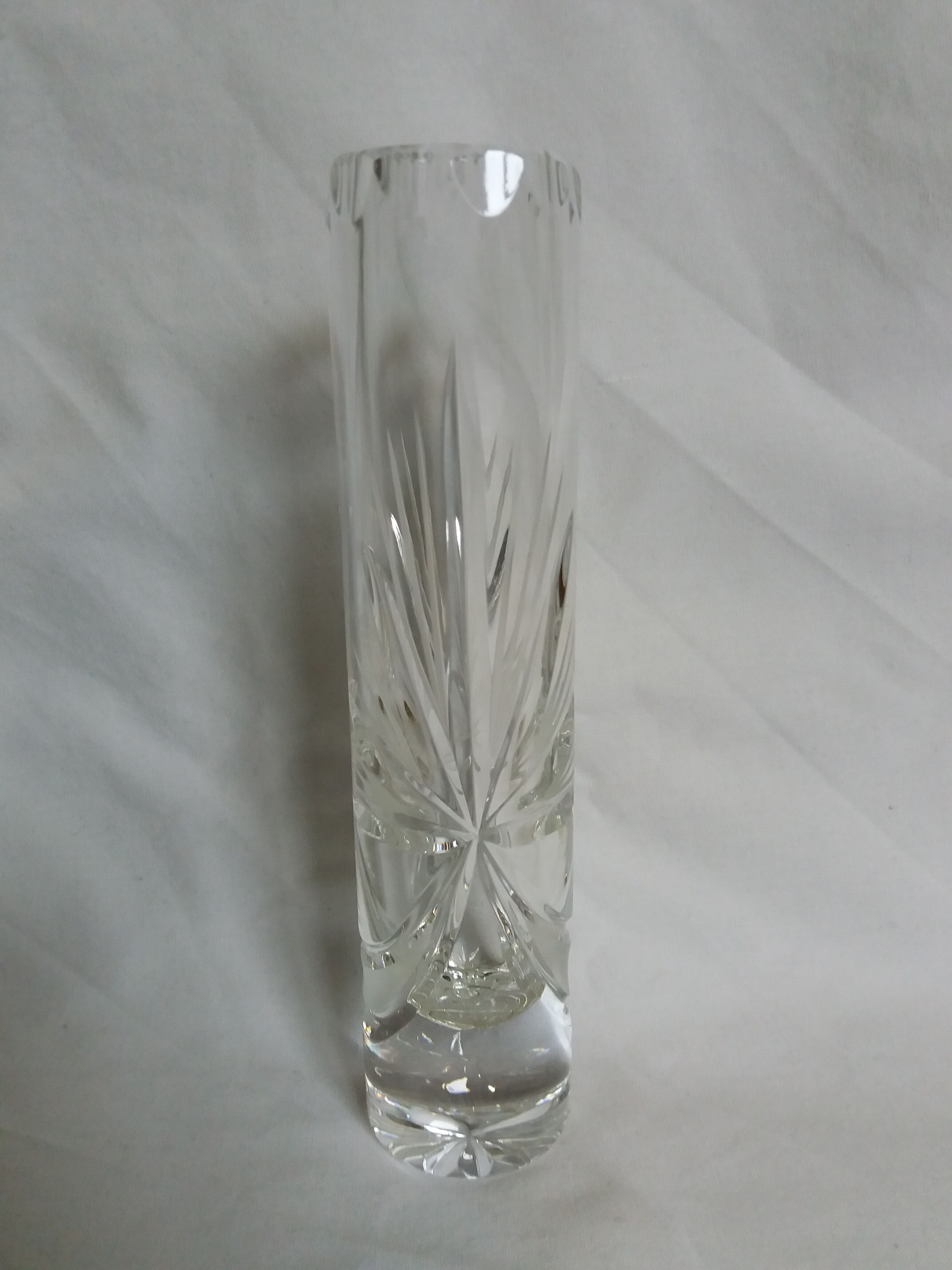 Glass or cut crystal soliflore vase