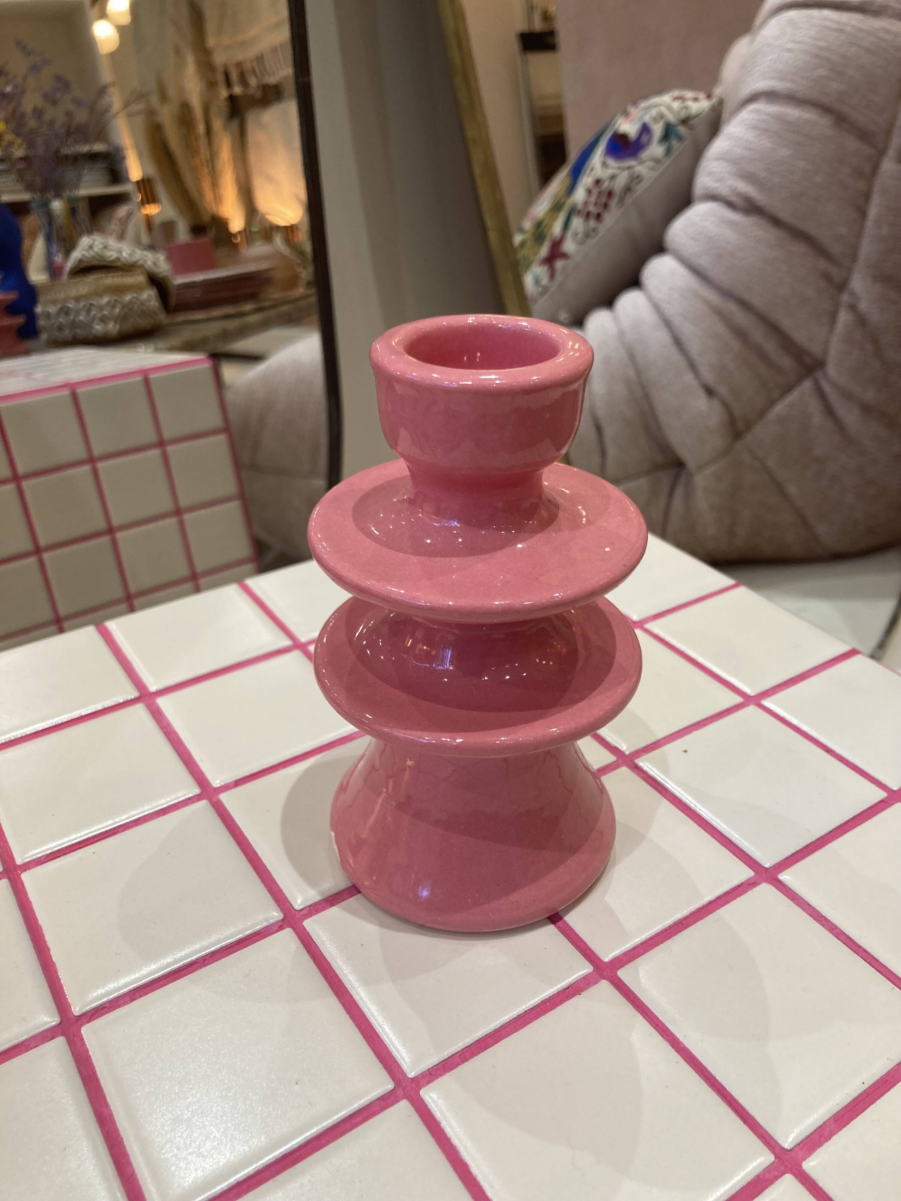 Barbapapa pink candle holder