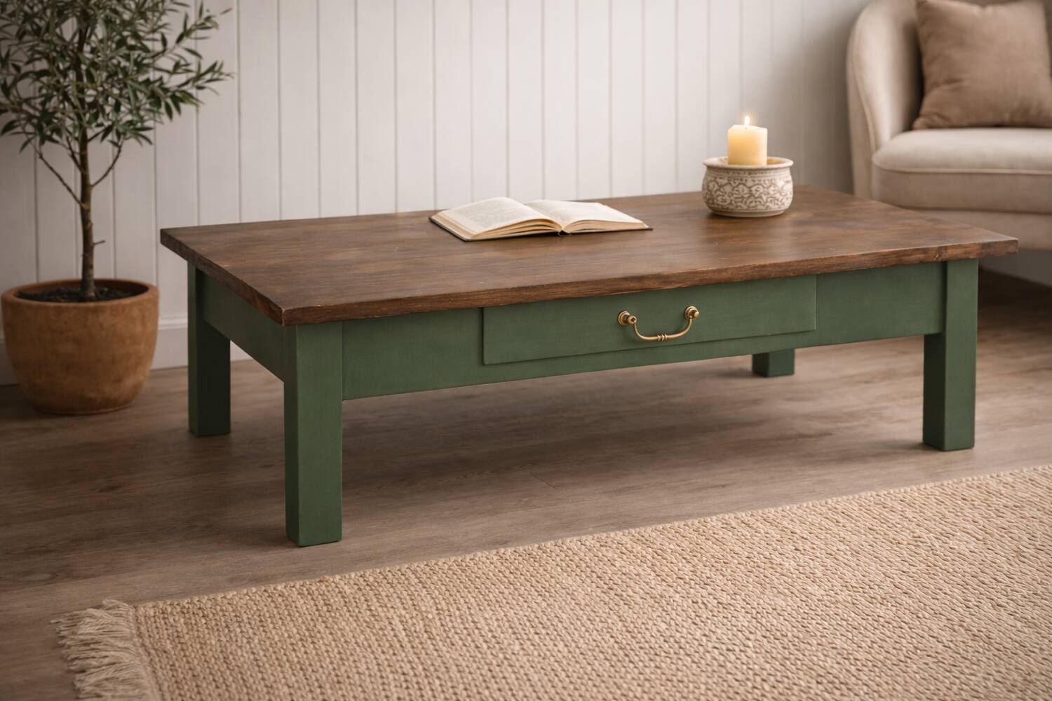 Low farmhouse table