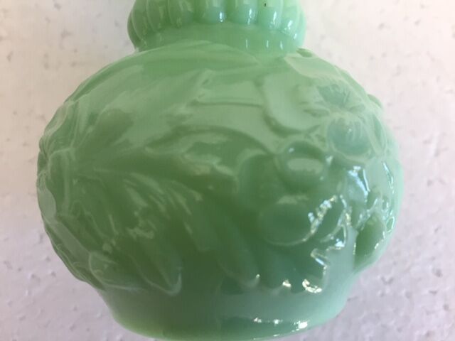 Jade green opaline vase