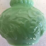 Jade green opaline vase