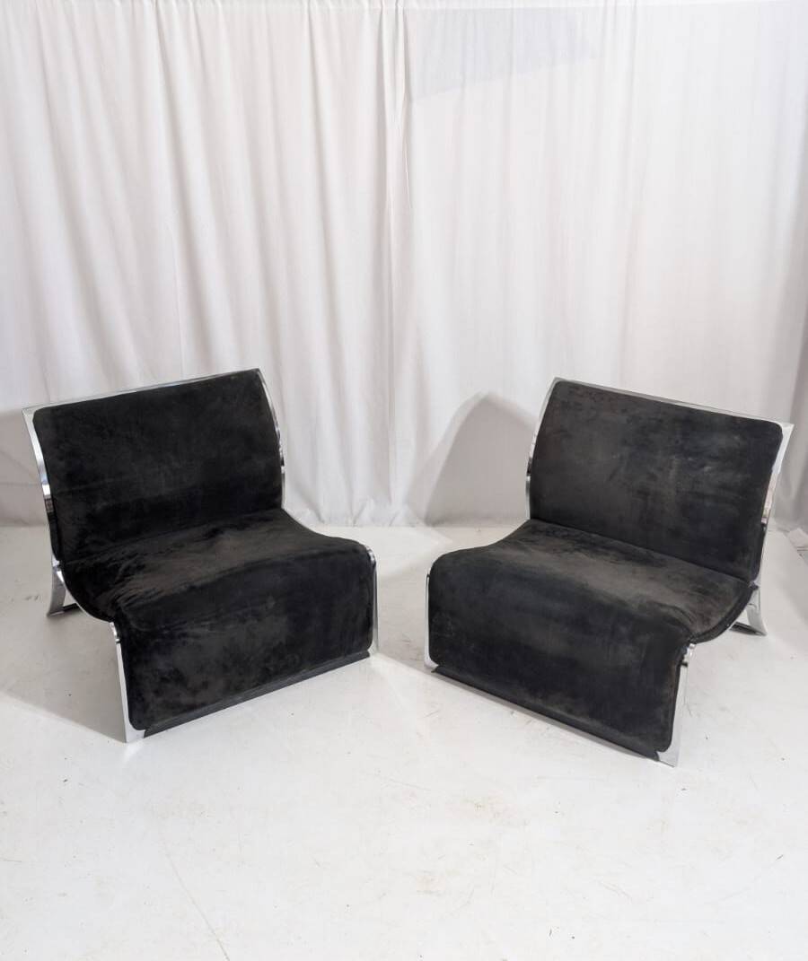 Pair of Lounge Chairs by Vittorio Introini for Saporiti, 1960s