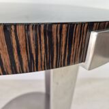 Macassar ebony pedestal table, from the Hotel Ambassador Paris