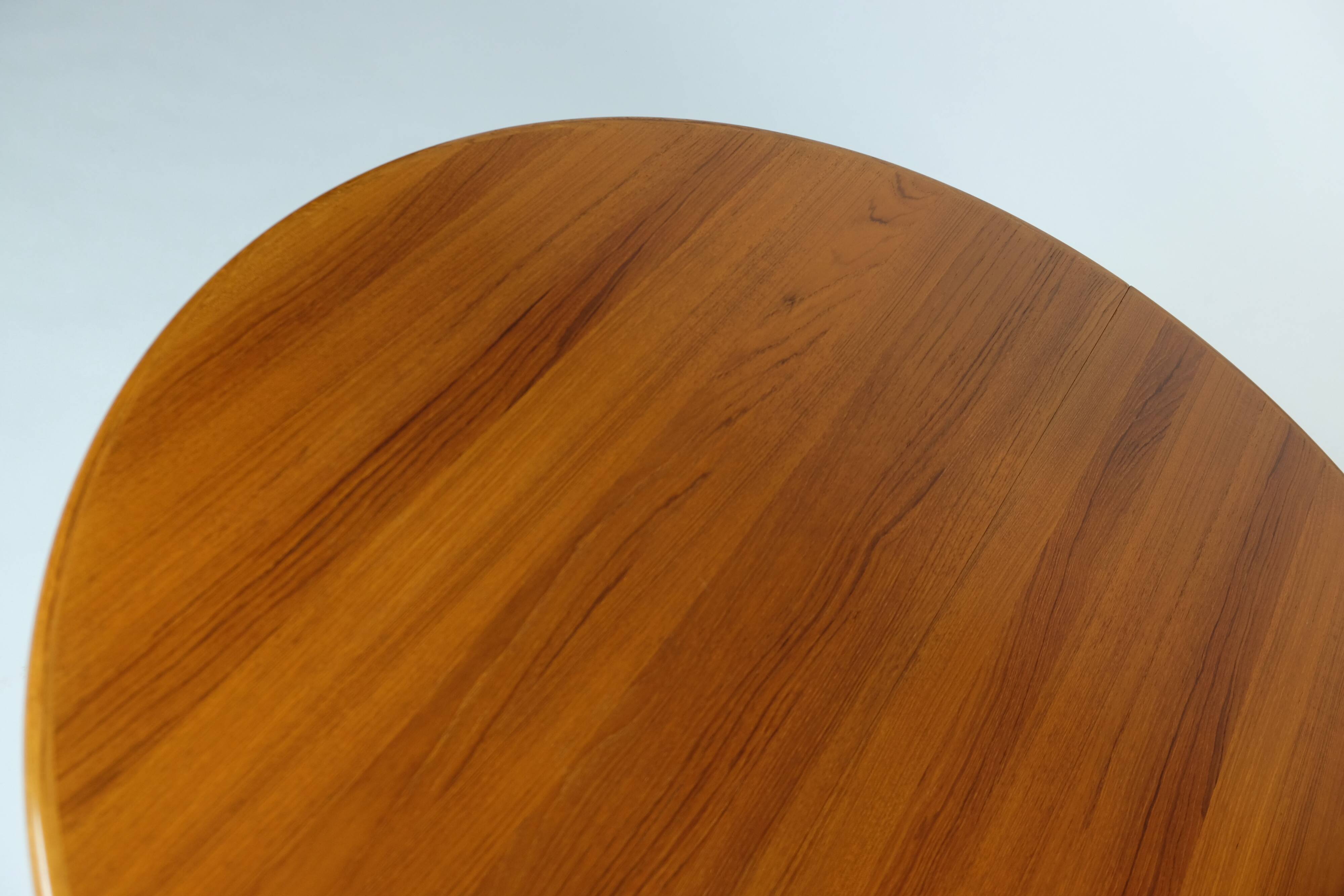 Vintage Teak Esstisch Dining Table Rund Erweiterbar Glostrup Danish Design