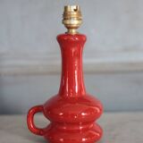 Glazed terracotta lamp, vintage lamp, table lamp, bedside lamp,