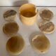 Set of 6 onyx glasses coasters