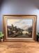 Oil on canvas mountain landscape signed E. Deray – antique gilded frame