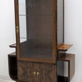 Art Dèco Italian Walnut Vitrines or Bar Display Cabinet, 1925