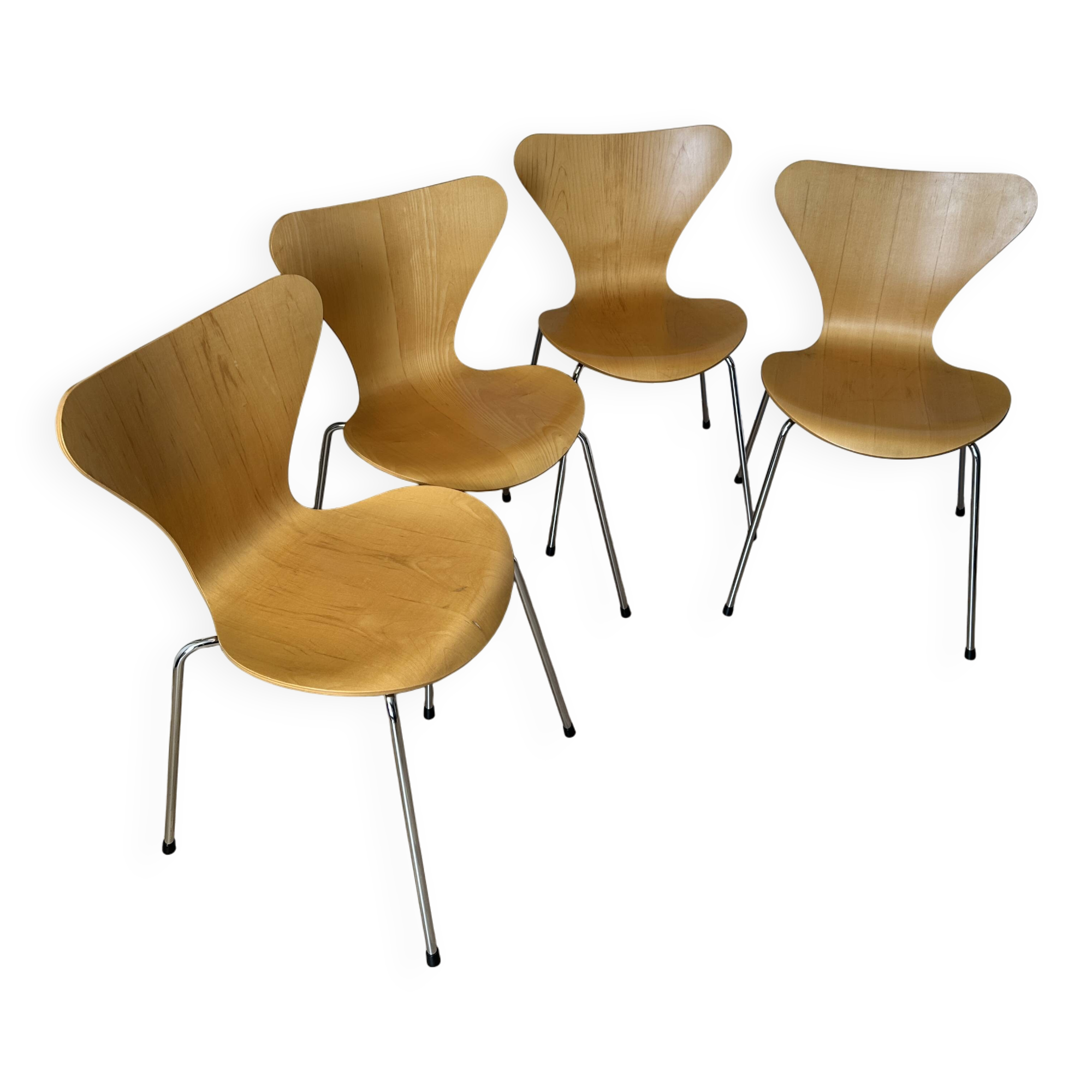 Set of 4 Serie 7 chairs (3107) by Arne Jacobsen / Fritz Hansen