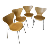Set of 4 Serie 7 chairs (3107) by Arne Jacobsen / Fritz Hansen