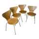 Set of 4 Serie 7 chairs (3107) by Arne Jacobsen / Fritz Hansen