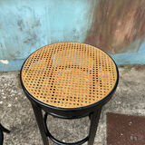 High rattan bar stools