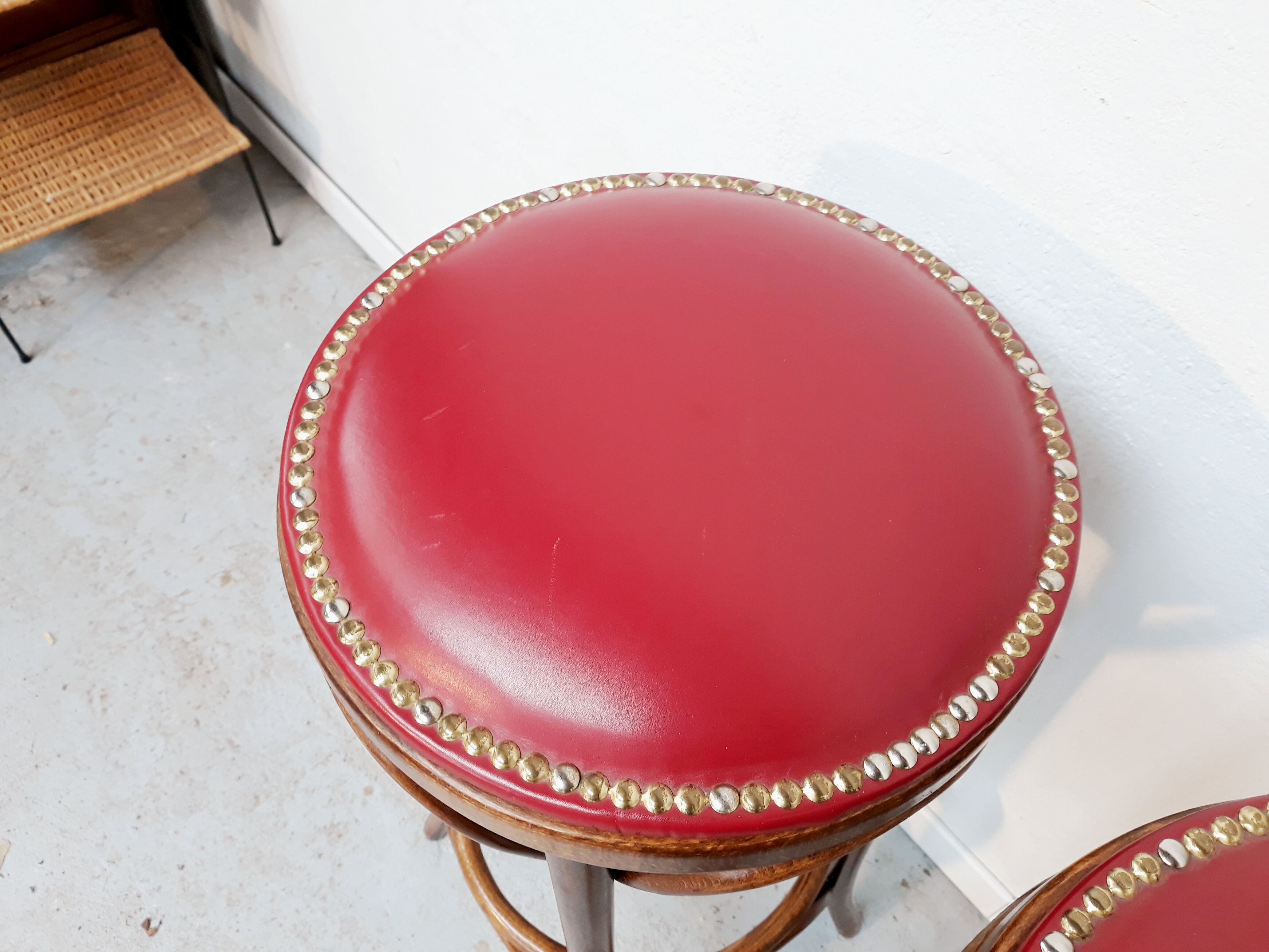 Set of 4 vintage bistro stools