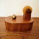 Adjustable Wicker and Teak Pendant Lamp