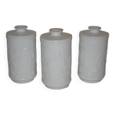 opaline jars with relief patterns
