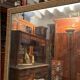 Woodwork mirror fireplace glass Greek frieze decor early 19th Empire 167 x 128.7 cm