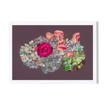Pastel Hortensia and Rose - A4 - flower