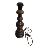 Turned wooden lamp base