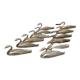 12 duck knife holders in silver metal