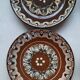 Hand painted pottery plates