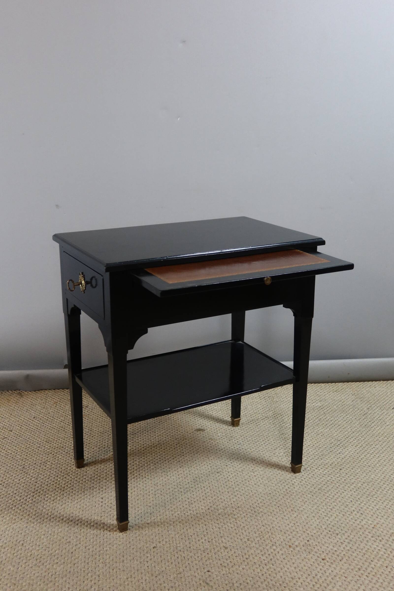 BLACKENED WOOD SIDE TABLE