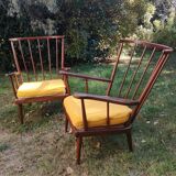 Pair of Baumann fan armchairs